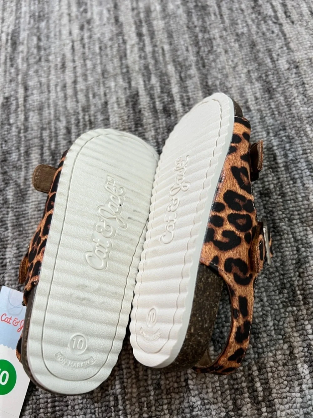 Cat & Jack Leopard Print Adjustable Buckle Sandals Various Size